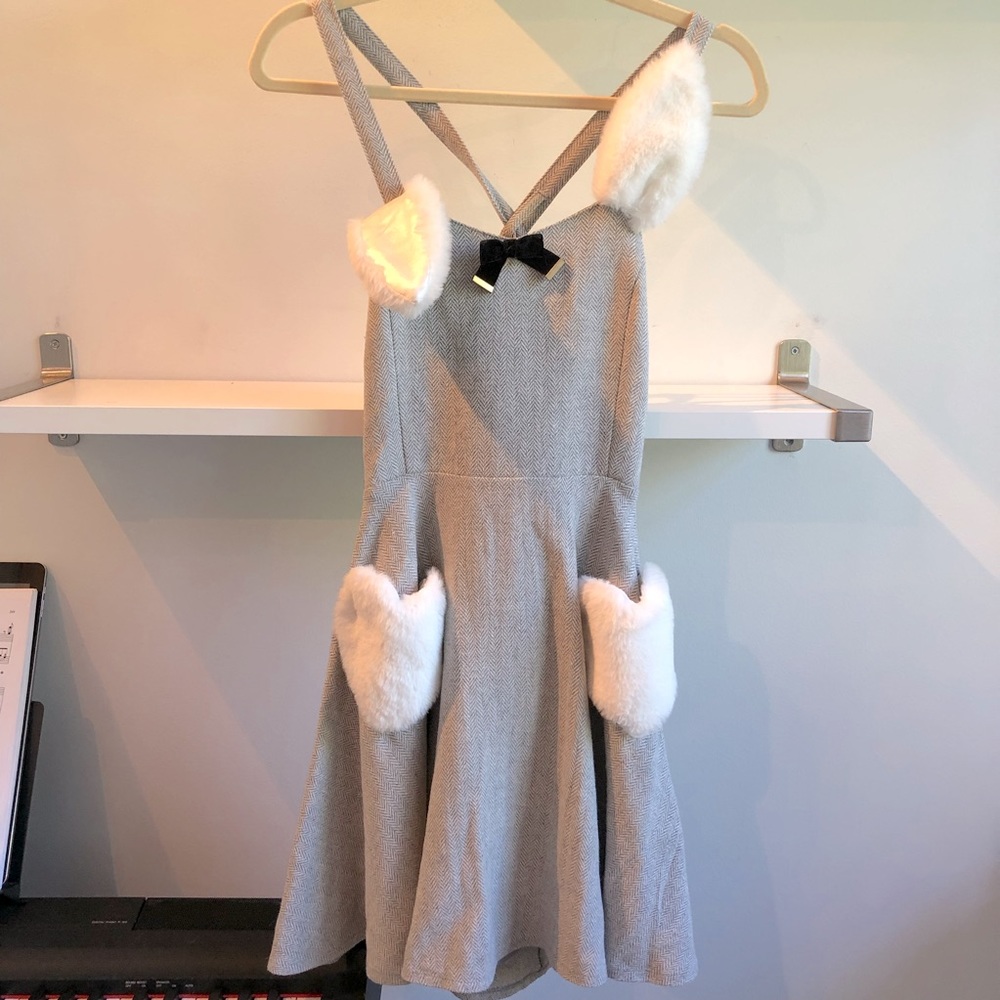 Secret Honey Bunny Ears Pinafore Dress